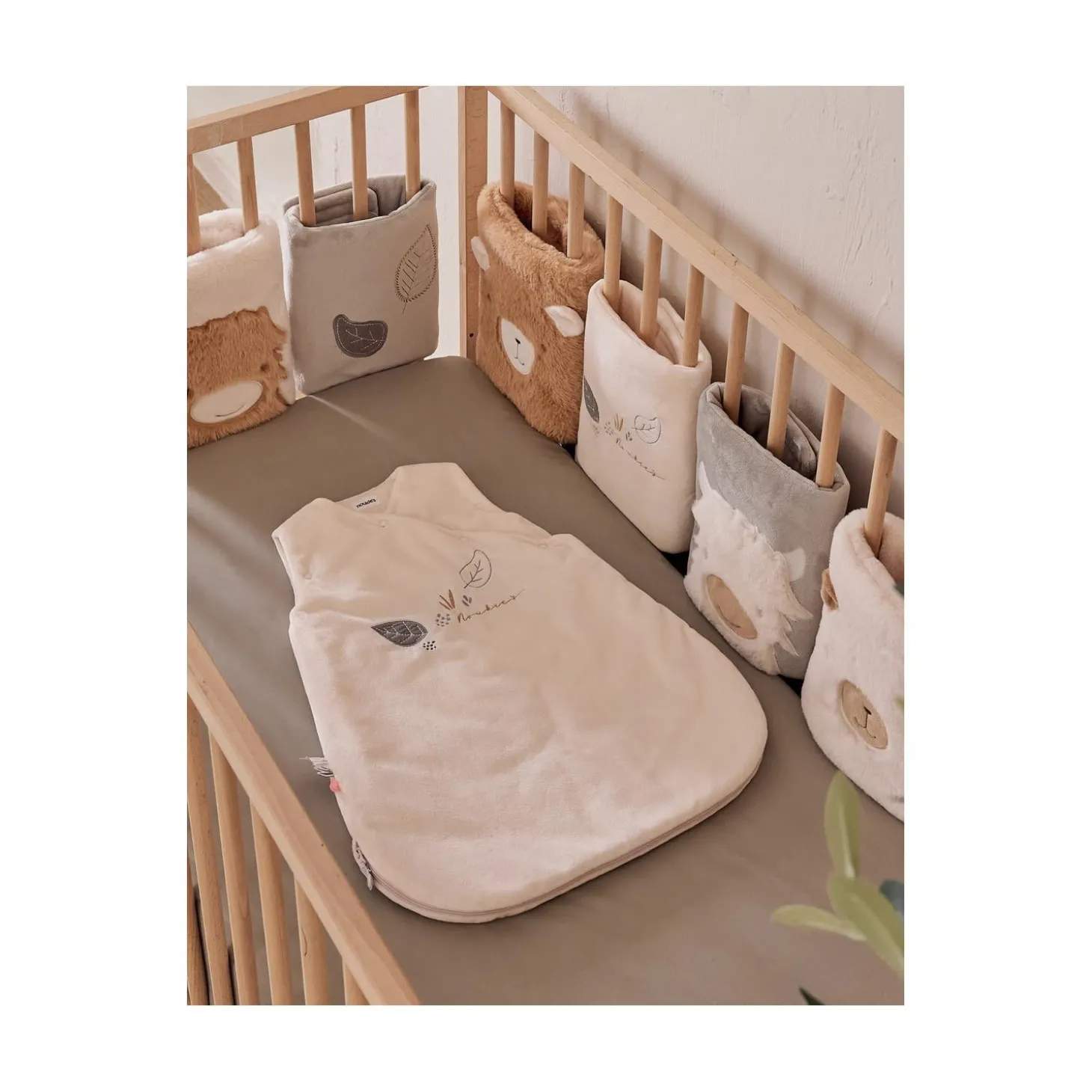 Noukie's Gigoteuse bag Veloudoux F&O Ecru 50 cm
