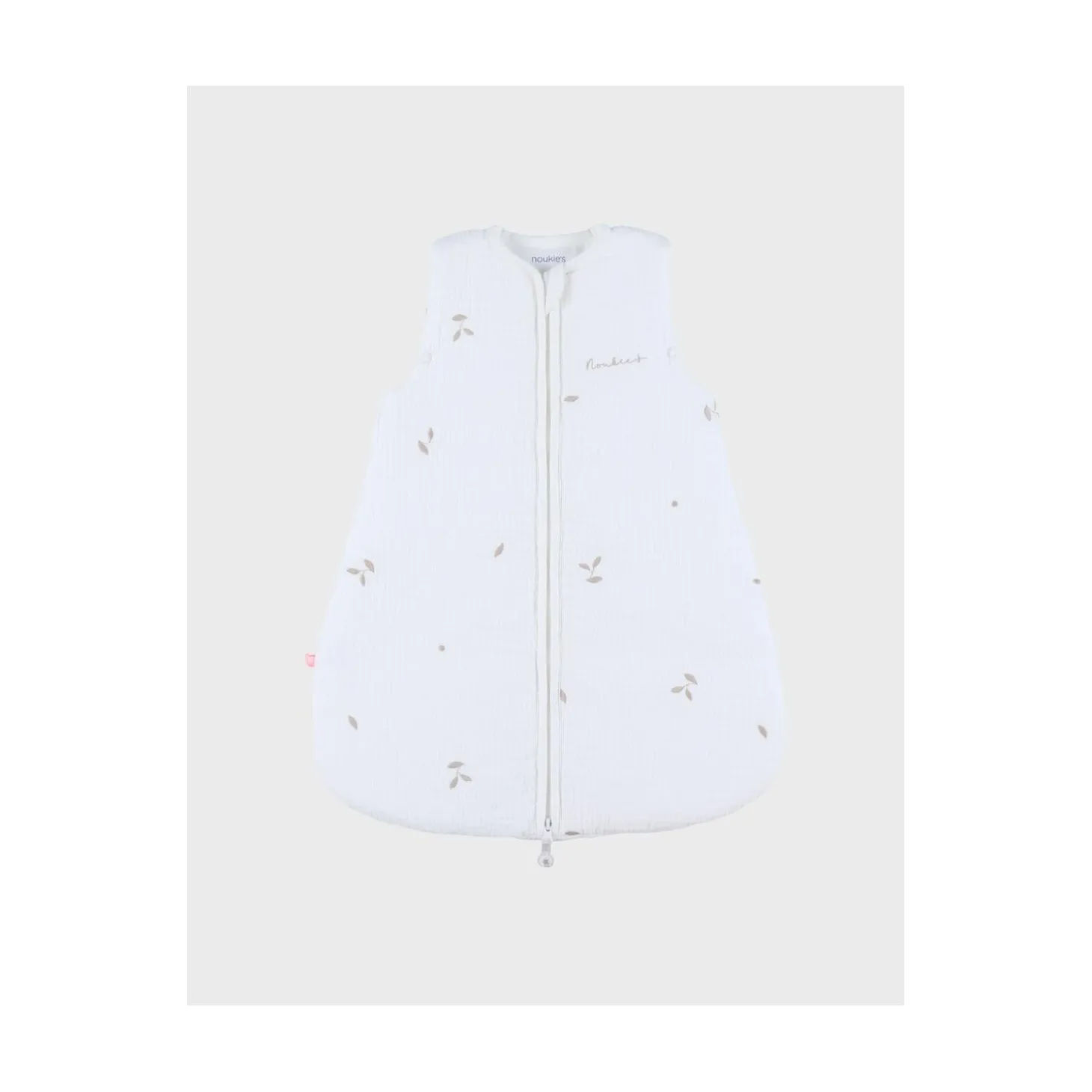 Noukie's Gigoteuse brodée en gaze de coton bio F&O Blanc 50 cm