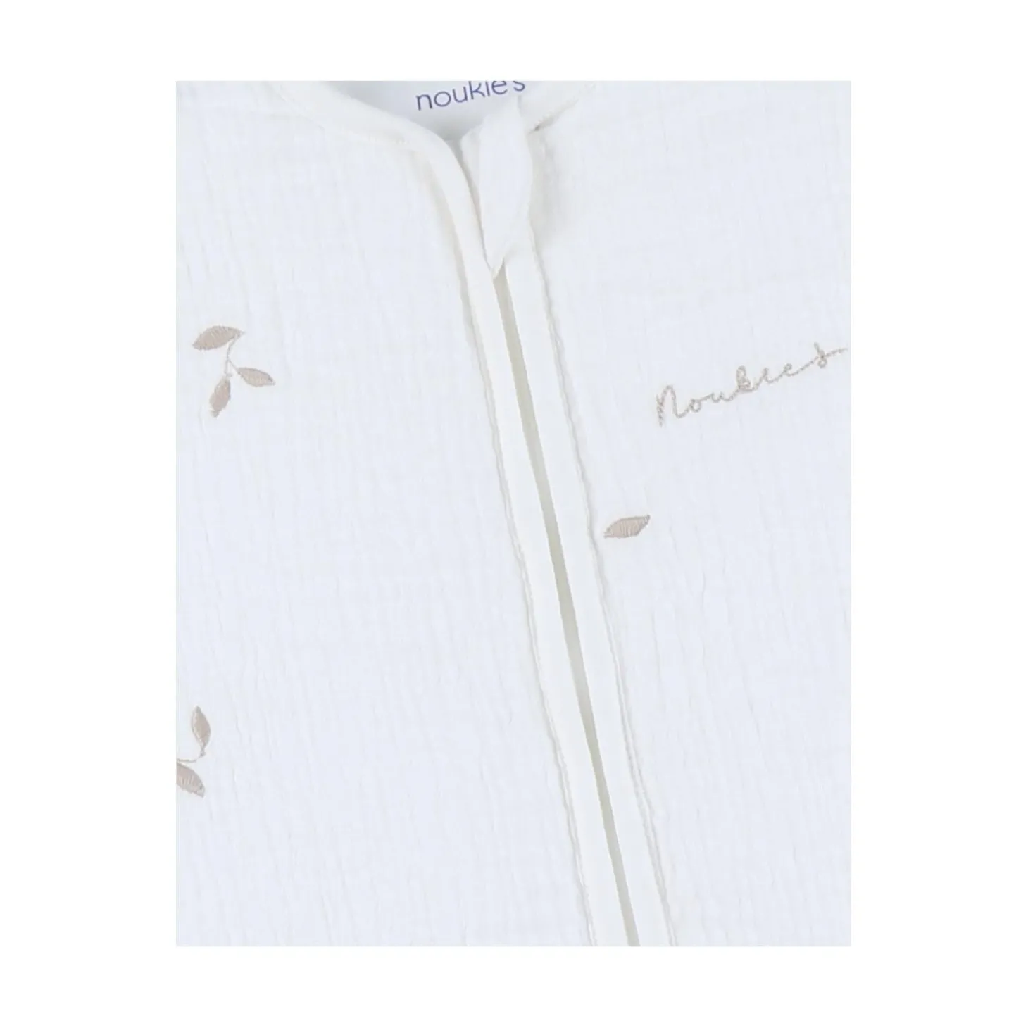 Noukie's Gigoteuse brodée en gaze de coton bio F&O Blanc 50 cm