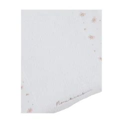 Noukie's Housse de matelas à langer bio Fleurs d'Antan VF Blanc