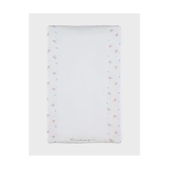 Noukie's                    Housse de matelas à langer bio Fleurs d'Antan VF    Blanc