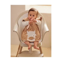 Noukie's Lot 2 Bavoirs éponge Funny F&O Beige Et Kaki