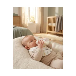 Noukie's                    Lot de 3 bavoirs Coton Bio Plumes de lune    Beige