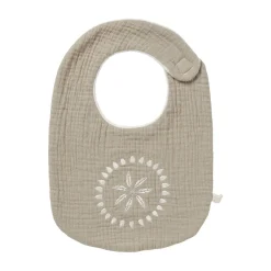 Noukie's Lot de 3 bavoirs Coton Bio Plumes de lune Beige