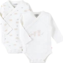 Noukie's                    Lot de 2 bodys manches longues croisés Babou et Kendi
