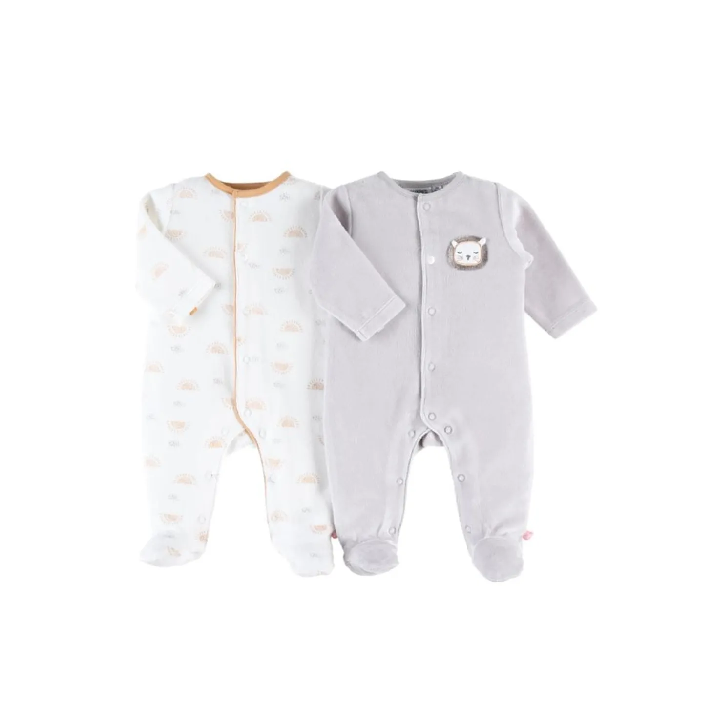 Noukie's Lot de 2 dors bien velours Babou et Kendi 18 mois