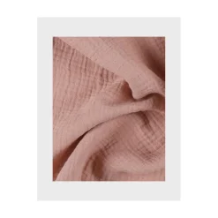Noukie's Lot de 2 langes Mousseline bio Fleurs d'Antan VF Ecru / Rose 70x70 cm