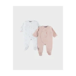Noukie's                    Lot de 2 Pyjamas Dors-bien Velours Girafe & fleurs M&M26    Rose
