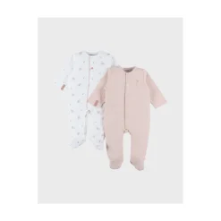 Noukie's                    Lot de 2 Pyjamas Dors-bien Jersey Vintage flowers M&M26    Rose