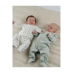 Noukie's                    Lot 2 Pyjamas velour Lovely Bird    Blanc            0 mois