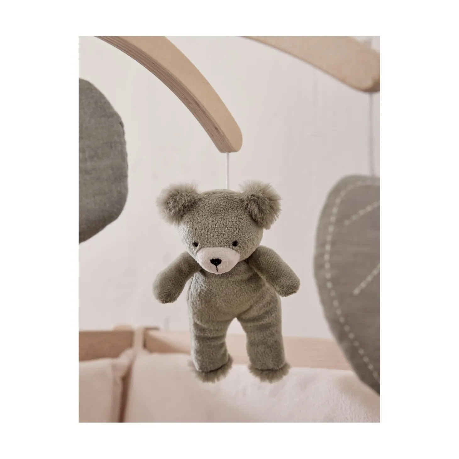 Noukie's Mobile musical avec bras en bois Orso & Fluffy F&O Multicolore