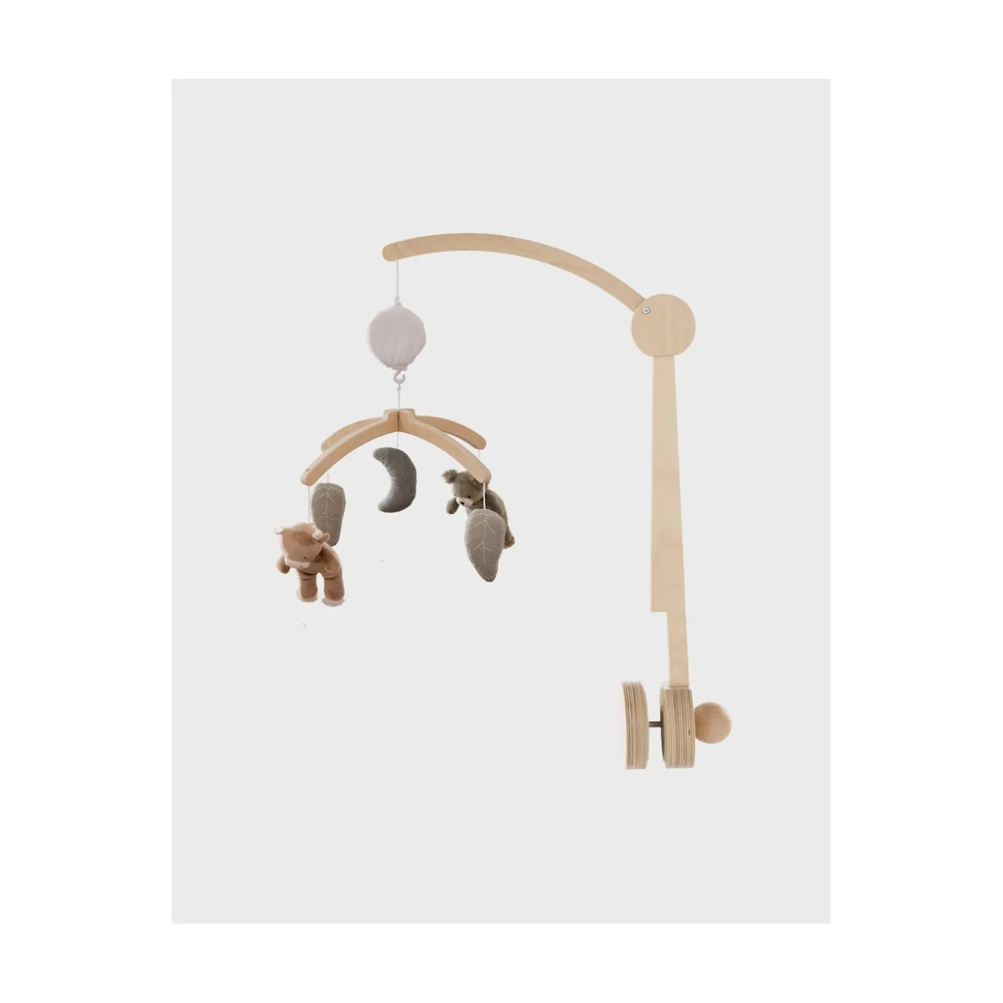 Noukie's Mobile musical avec bras en bois Orso & Fluffy F&O Multicolore