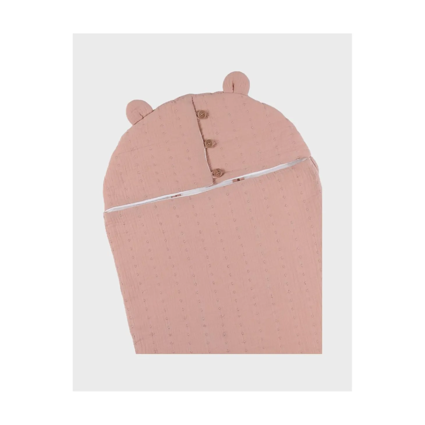 Noukie's Nid d'ange Mousseline bio Rose VF Ecru / Rose