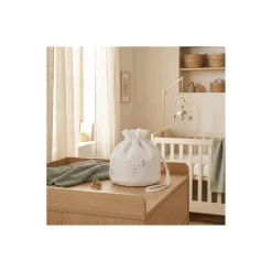 Noukie's                    Panier de rangement nomade Coton Bio    Blanc