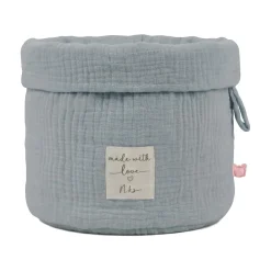 Noukie's                    Panier de rangement nomade Coton Bio    Bleu