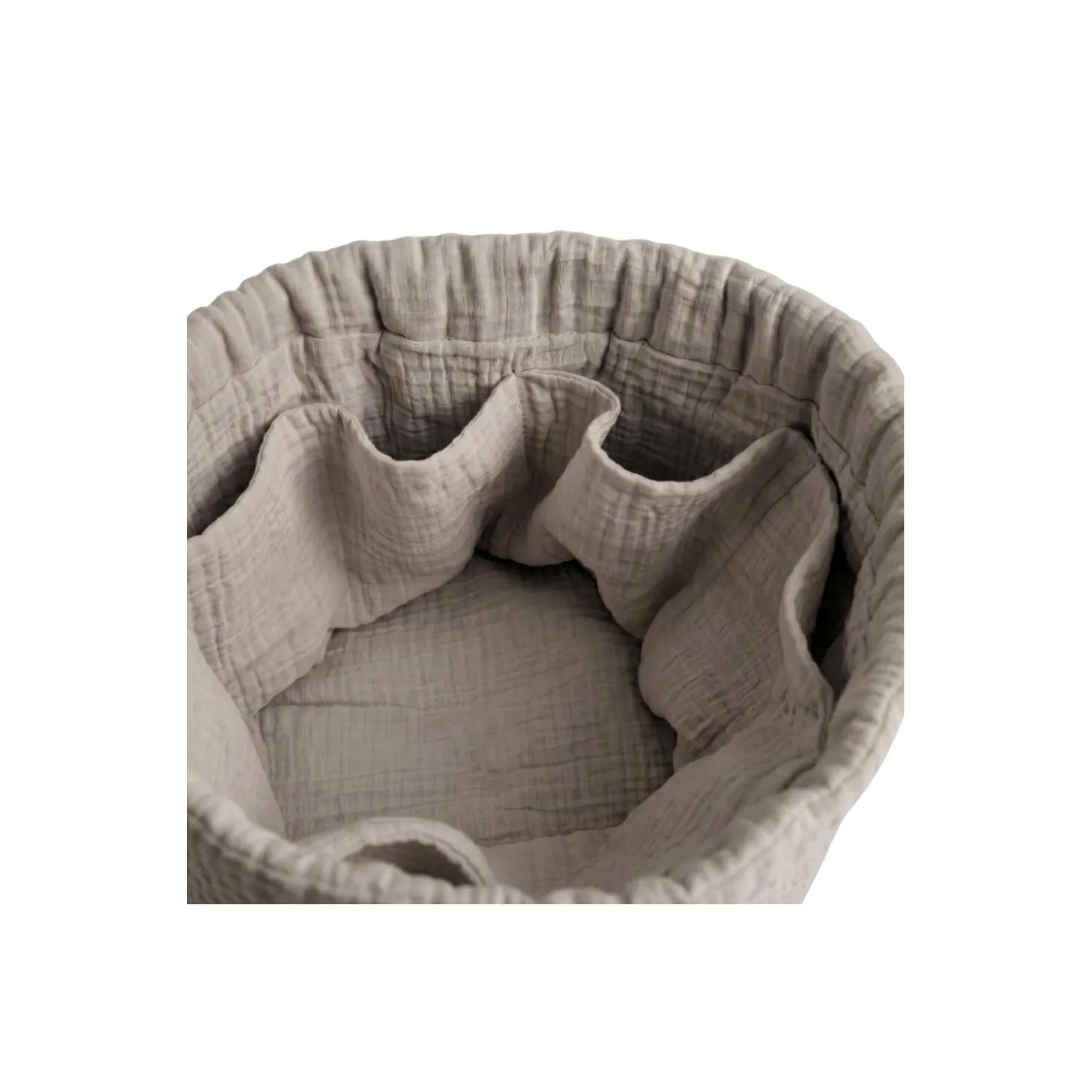 Noukie's Panier de rangement nomade Coton Bio Greige