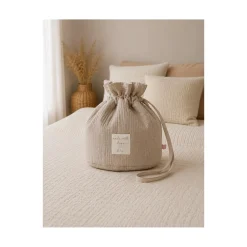Noukie's                    Panier de rangement nomade Coton Bio    Greige