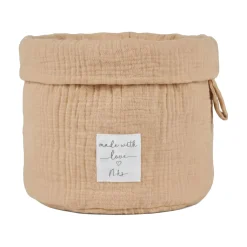 Noukie's Panier de rangement nomade Coton Bio Beige