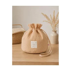 Noukie's                    Panier de rangement nomade Coton Bio    Beige