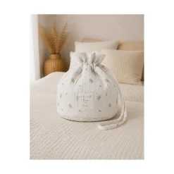 Noukie's                    Panier de rangement nomade Coton Bio    Rose