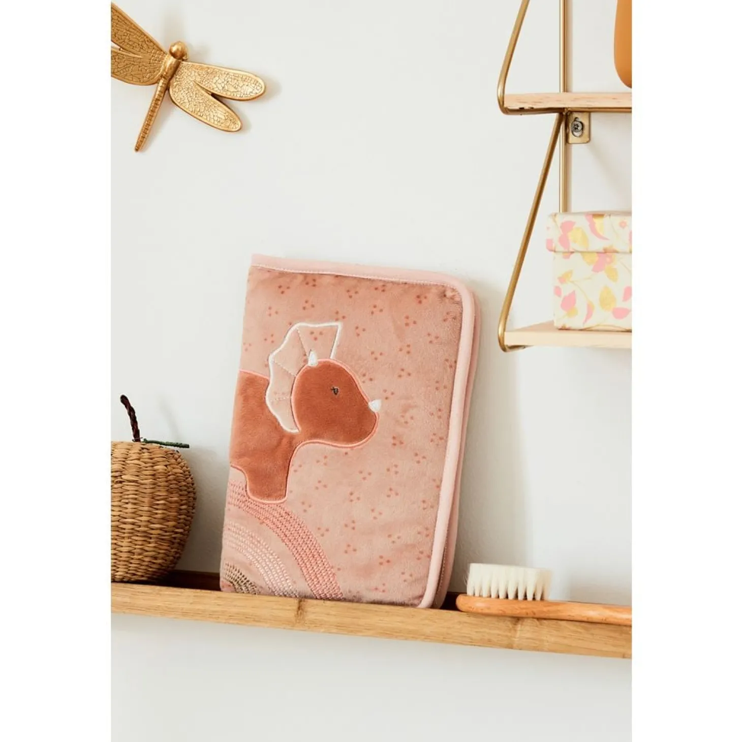 Noukie's Protège carnet de santé veloudoux Pop Rose