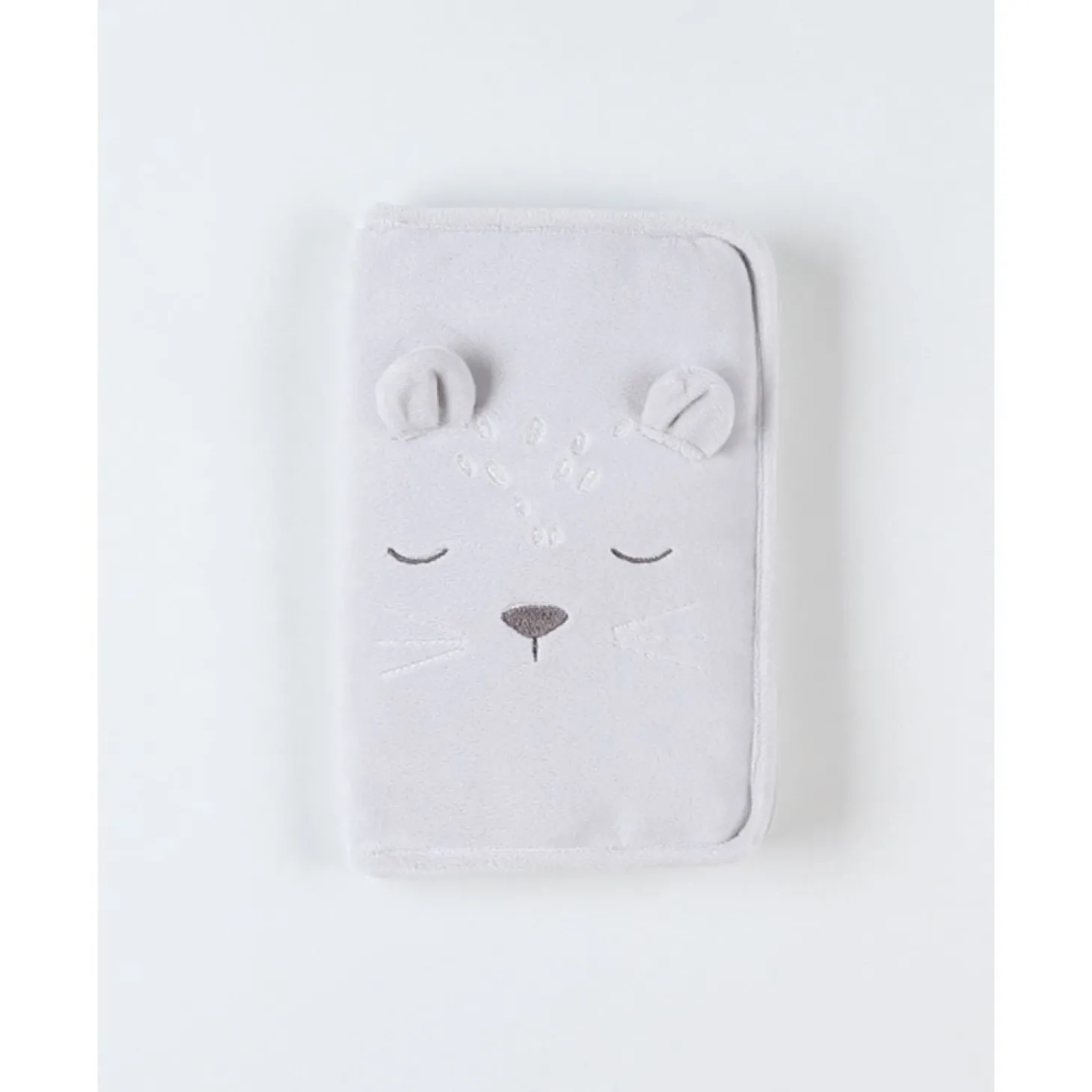 Noukie's Protège carnet de santé veloudoux Babou et Kendi Gris