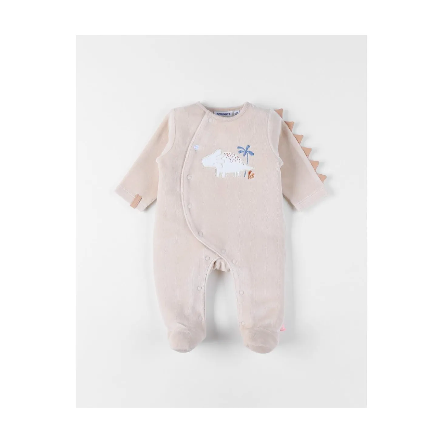 Noukie's Pyjama bébé en velours Funny dino Beige