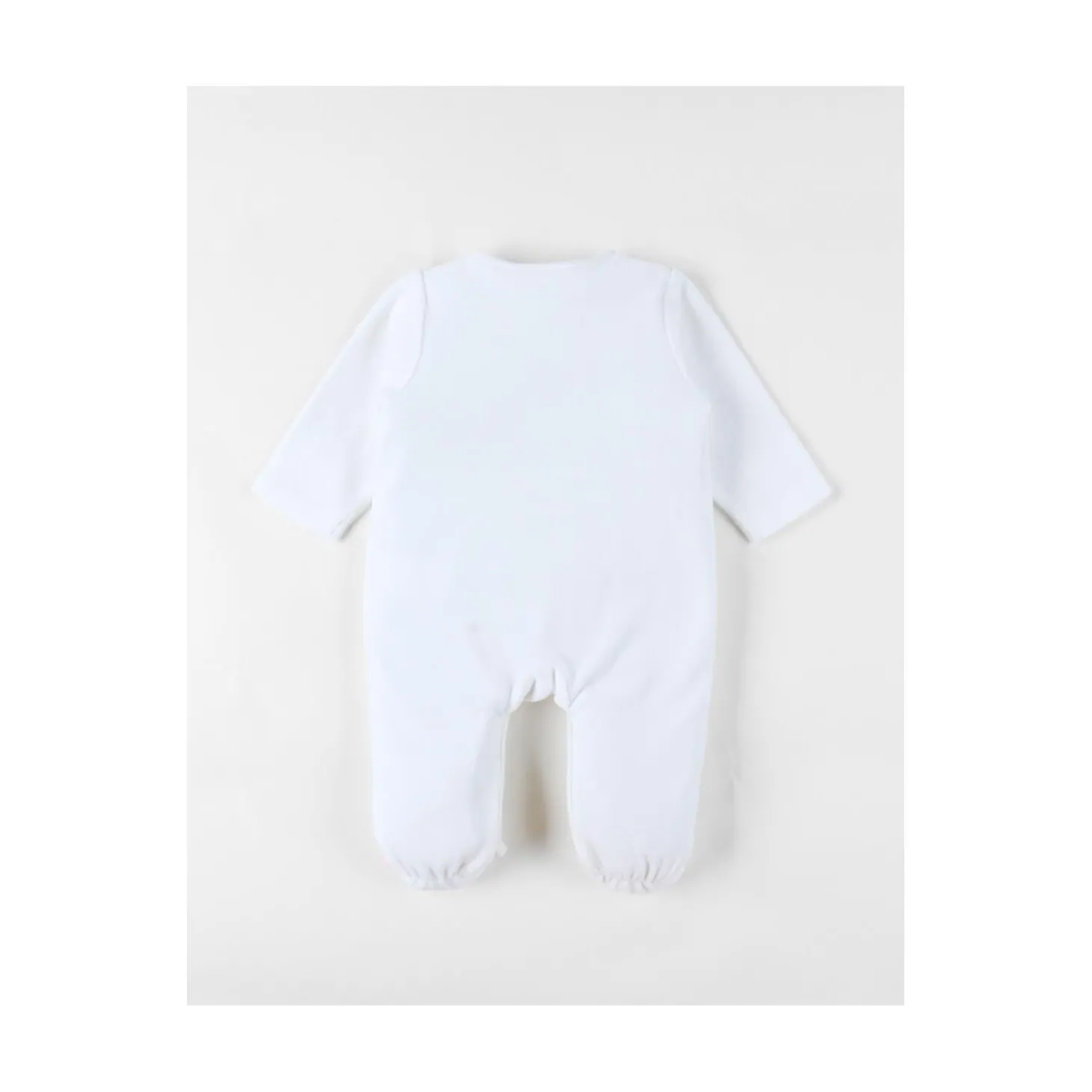 Noukie's Pyjama bébé en velours Pretty flowers Blanc 0 mois