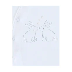 Noukie's Pyjama bébé en velours Pretty flowers Blanc 0 mois