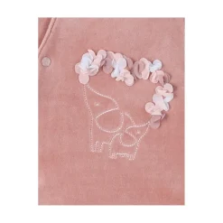 Noukie's Pyjama bébé en velours Sweet elephant Rose 0 mois