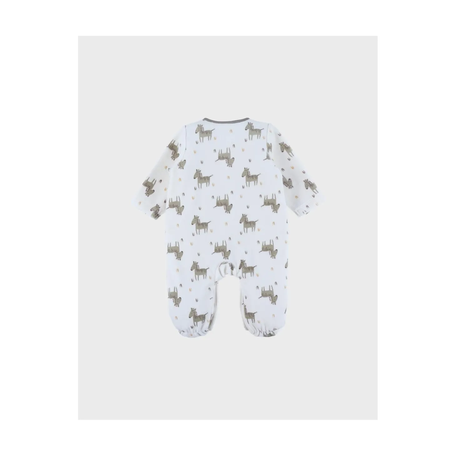 Noukie's Pyjama bébé Velours AOP Sweet zebra Blanc 1 mois