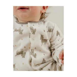 Noukie's Pyjama bébé Velours AOP Sweet zebra Blanc 1 mois