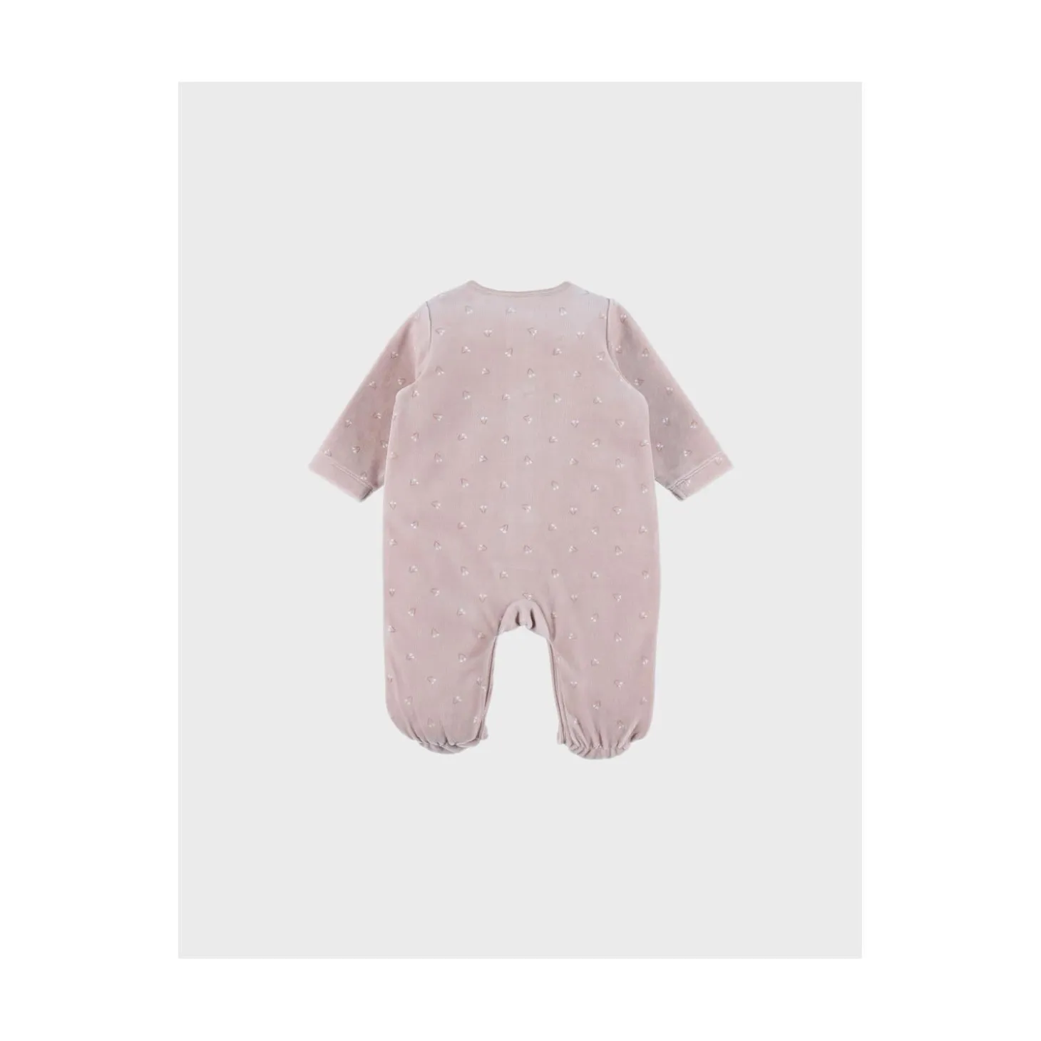 Noukie's Pyjama bébé Velours AOP Nappy cat Rose 1 mois