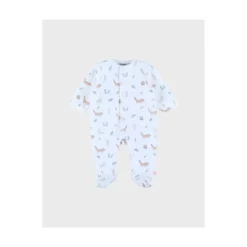 Noukie's Pyjama bébé Velours AOP Fancy fox Blanc 3 mois