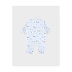 Noukie's Pyjama bébé Velours AOP Fancy fox Blanc 3 mois