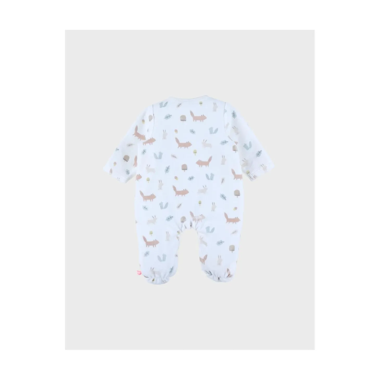 Noukie's Pyjama bébé Velours AOP Fancy fox Blanc 3 mois