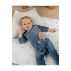 Noukie's Pyjama bébé Velours Jungle Bleu 0 mois