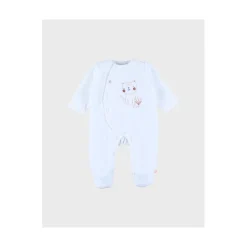 Noukie's                    Pyjama bébé Velours Nappy cat    Blanc