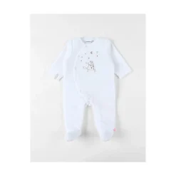 Noukie's Pyjama Bébé Velours Newborn Blanc 6 mois