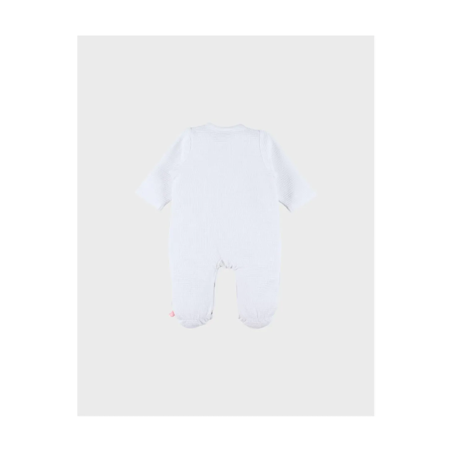 Noukie's Pyjama dors-bien en coton M&M Blanc Brodé 1 mois