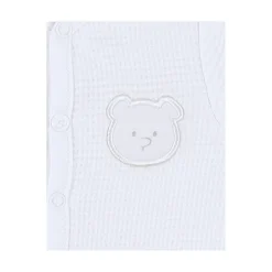 Noukie's Pyjama dors-bien en coton M&M Blanc Brodé 1 mois