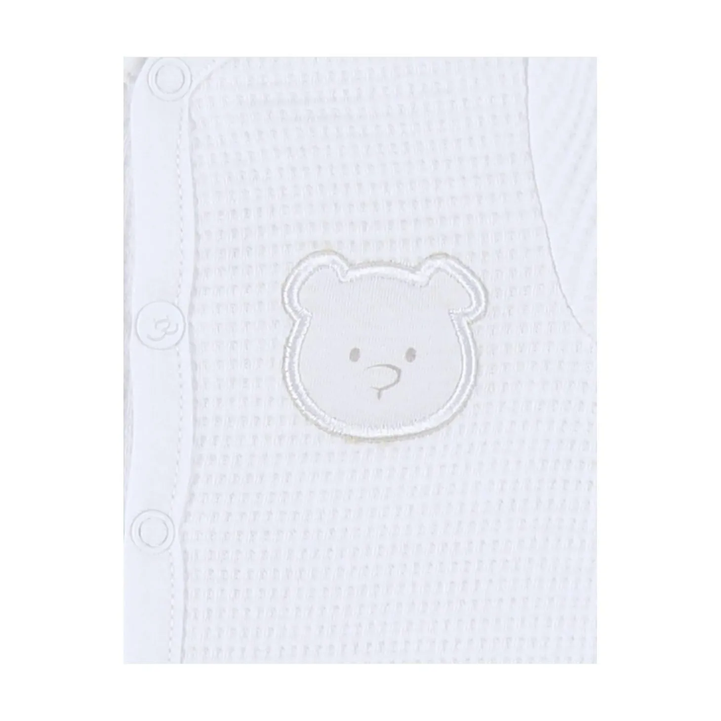 Noukie's Pyjama dors-bien en coton M&M Blanc Brodé 1 mois