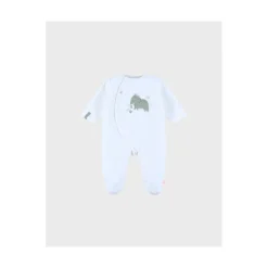 Noukie's                    Pyjama Dors-bien Velours Funny Mammouth    Blanc