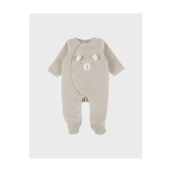 Noukie's                    Pyjama Dorsbien Velours Orso F&O    Beige Brodé