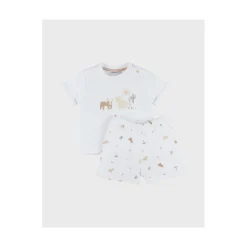 Noukie's                    Pyjama 2pcs MC Jersey Fluffy M&M26    Blanc