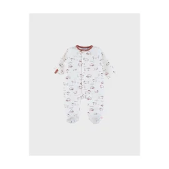 Noukie's                    Pyjama velours aop Funny Mammouth    Blanc