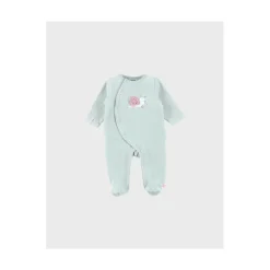 Noukie's Pyjama velours aqua Romantic flowers Vert 3 mois