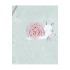 Noukie's Pyjama velours aqua Romantic flowers Vert 3 mois