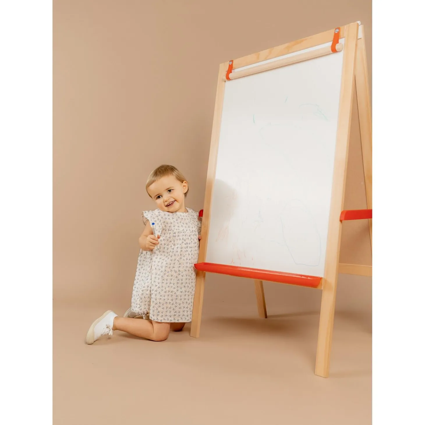 Noukie's Robe avec bloomer Little blue flower Blanc 3 mois