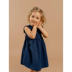 Noukie's                    Robe plumetis Little blue flower    Bleu            3 mois